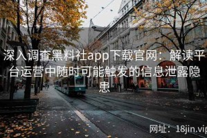 深入调查黑料社app下载官网：解读平台运营中随时可能触发的信息泄露隐患