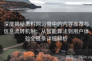 深度揭秘黑料网运营中的内容推荐与信息流转机制：从智能算法到用户体验全链条详细解析