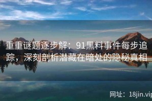 重重谜题逐步解：91黑料事件每步追踪，深刻剖析潜藏在暗处的隐秘真相