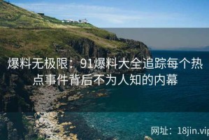 爆料无极限：91爆料大全追踪每个热点事件背后不为人知的内幕