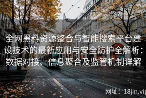 全网黑料资源整合与智能搜索平台建设技术的最新应用与安全防护全解析：数据对接、信息聚合及监管机制详解