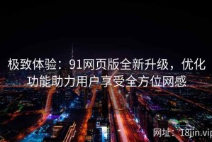 极致体验：91网页版全新升级，优化功能助力用户享受全方位网感