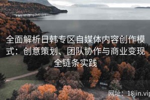 全面解析日韩专区自媒体内容创作模式：创意策划、团队协作与商业变现全链条实践