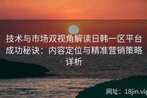 技术与市场双视角解读日韩一区平台成功秘诀：内容定位与精准营销策略详析