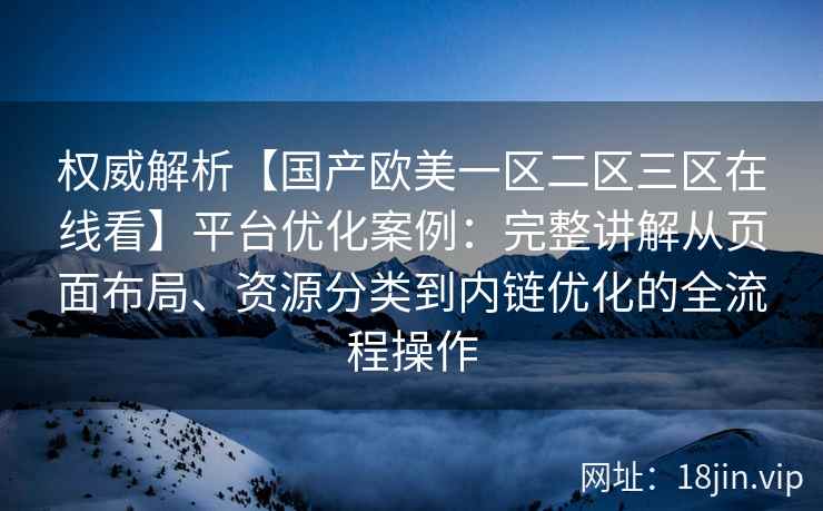 权威解析【国产欧美一区二区三区在线看】平台优化案例：完整讲解从页面布局、资源分类到内链优化的全流程操作
